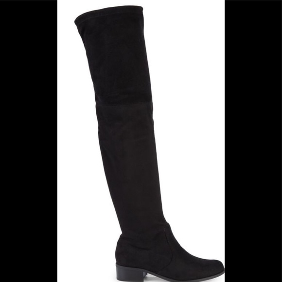 Charles David Shoes - Black microsuede over the knee boots
